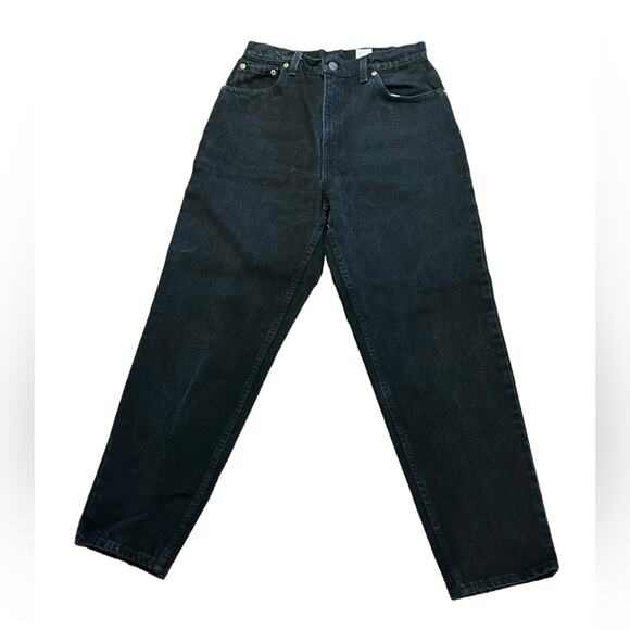 Vintage Levi’s Relaxed Fit Tapered Leg Black Denim Jeans 10S Made in the USA - Picture 1 of 7